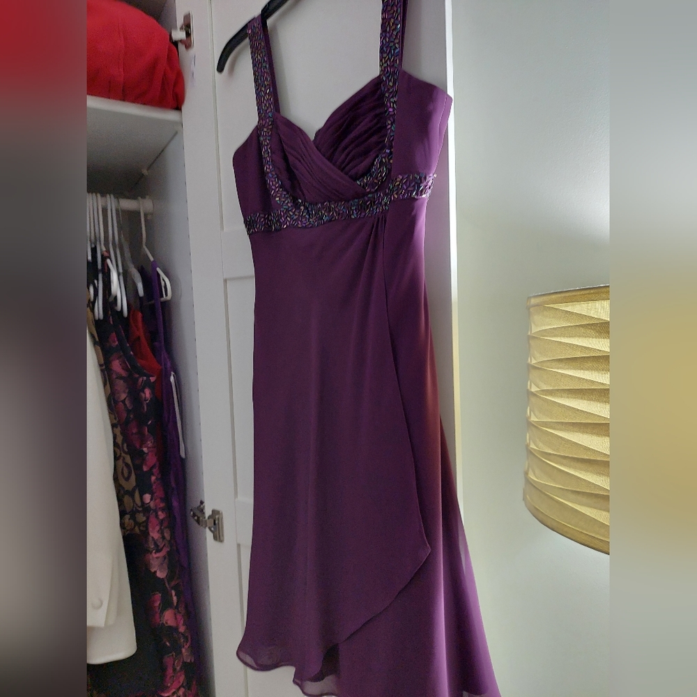 Women's/Junior's - Formal Dress Purple & Beaded